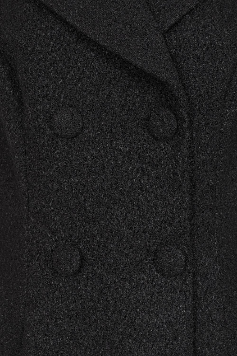 Margo Black Weave Swing Coat in Extended Sizing